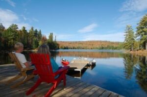 An incredible Algonquin Park view from the Algonquin Eco Lodge Dock!